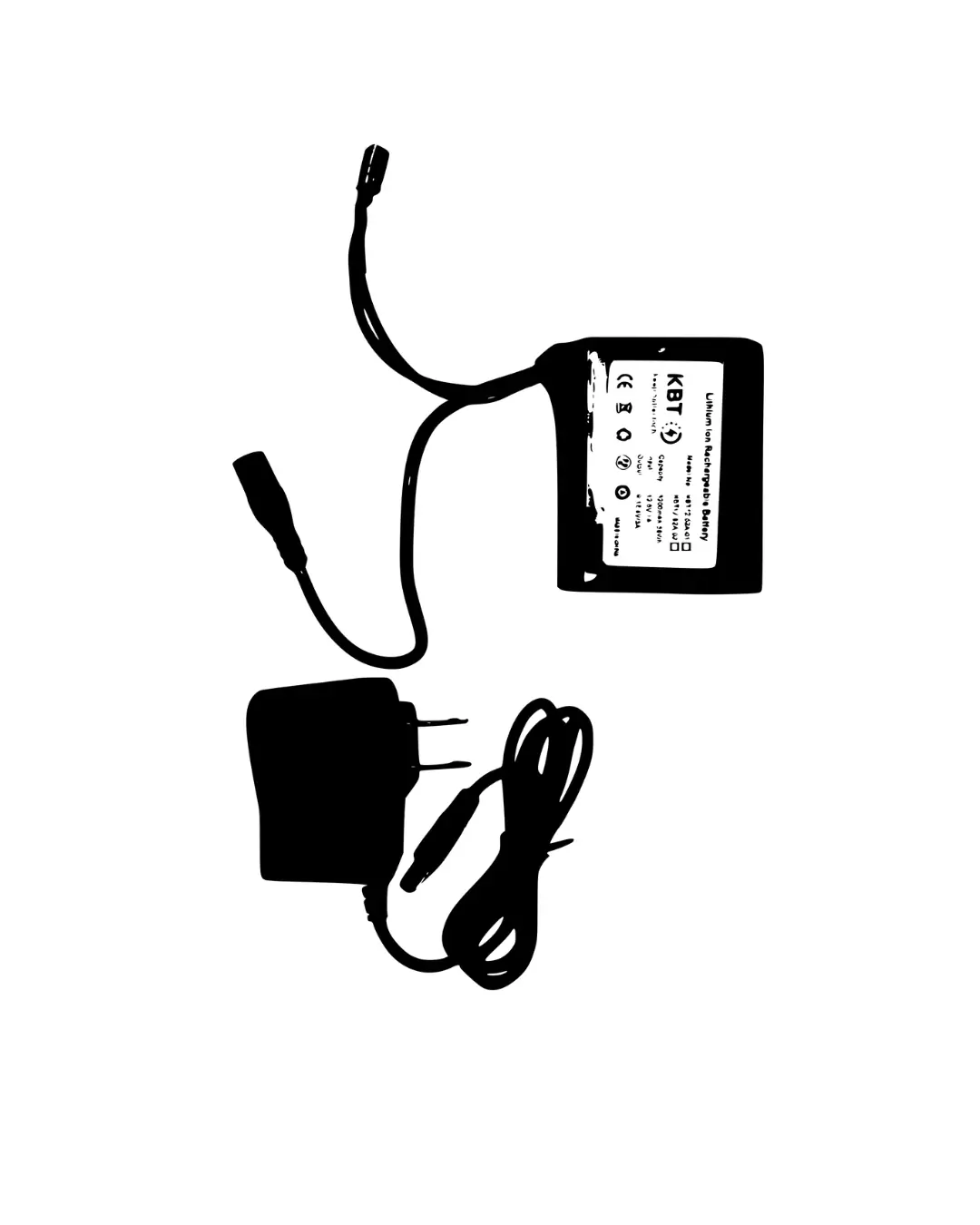 The battery pack and its wall charger